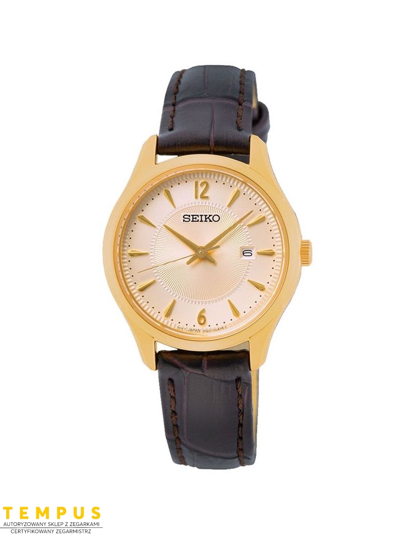 Zegarek elegancki damski Seiko Classic Lady Sapphire SUR478P1 Quartz - Zegarki SEIKO
