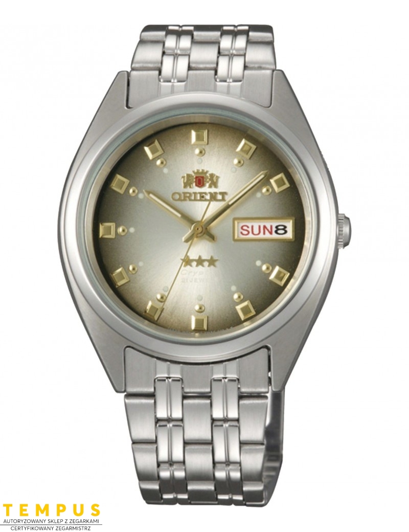 Zegarek klasyczny, elegancki męski, unisex Orient FAB00009P9 Three Stars Crystal - Zegarki ORIENT