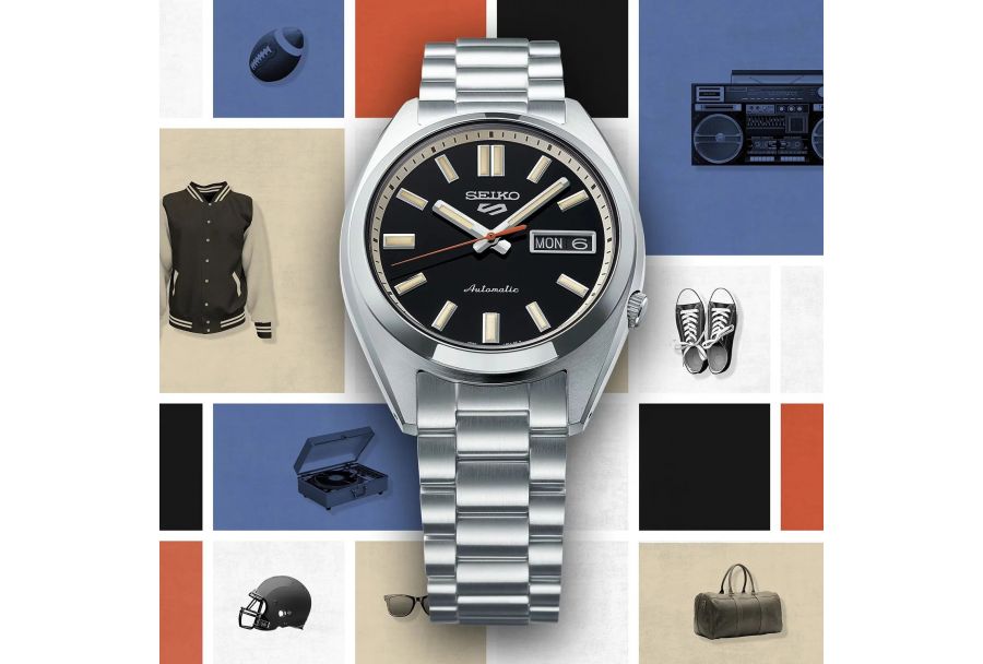 Zegarek sportowy unisex na bransolecie Seiko 5 Sports SNXS